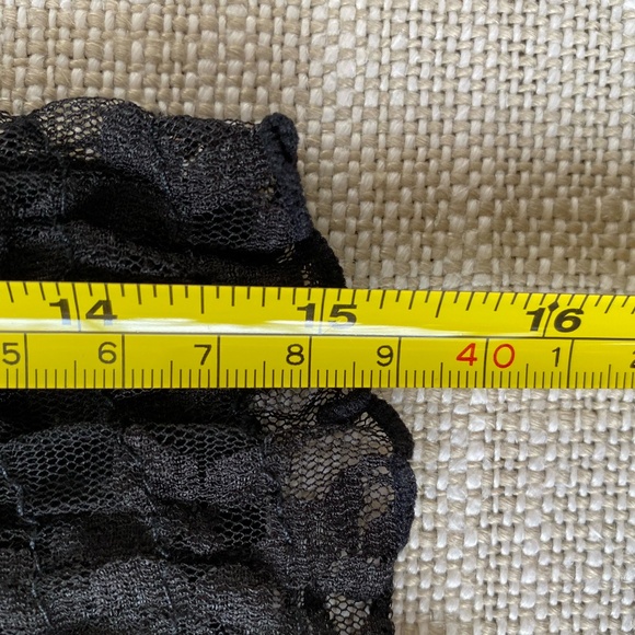 Guess Black Sheer Floral Lace Wide Neck Party Casual Blouse Top- Sz-L - Picture 16 of 16